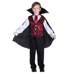 Occasions spéciales Enfants Enfants Noble Dracula Vampire Costumes pour Garçons Diable Vampira Costume Halloween Pourim Carnaval Nouvel An Fête Cosplay x1004