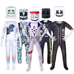 Occasions spéciales Enfants Populaire DJ Marshmello Cosplay Costume d'Halloween avec Masque Garçons Filles Combinaison Carnaval Fête Effrayant Jeu Anime Bodyls x1004