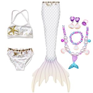 Occasions spéciales Costumes de sirène pour enfants filles queues maillot de bain enfants Cosplay Costume plage maillot de bain bikini 230825