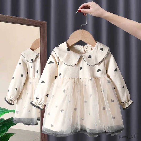 Occasions spéciales Nouveau bébé filles robe vêtements nouveau-né mode imprimer robes de princesse enfants enfants Costume de noël robe de fête R230928