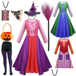 Occasions spéciales Ocns Halloween Enfant Winifred Sorcière Costume Filles Festival Performance Cosplay Carnaval Sarah Mary Sanderson Sœurs Dhzqz