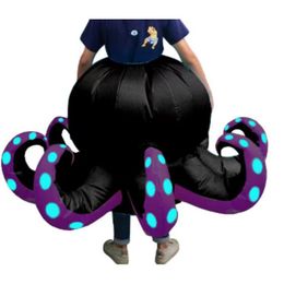 Speciale Gelegenheden Octopus Kostuum Volwassen Halloween Cosplay Opblaasbaar Pak Vrouwen Mannen Prestaties Bodems Carnaval Party Mascotte Aankleden Rekwisieten 230714