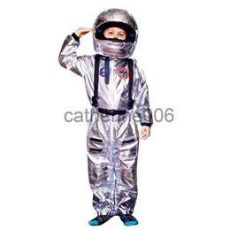 Speciale gelegenheden SNAILIFY Zilveren Spaceman Jumpsuit Jongens Astronaut Kostuum voor kinderen Halloween Cosplay Kinderen Pilot Carnaval Party Fancy Dress x1004