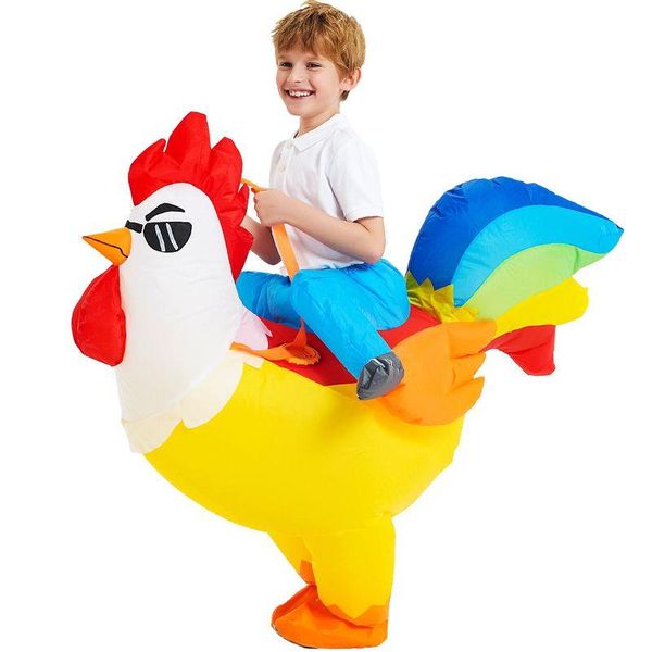 Ocasiones especiales Ocns especiales Niños Disfraz de gallo inflable para niños Traje de mascota animal de tiburón Traje Fiesta de Halloween Disfraces de cosplay F Dhg30