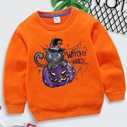 Occasions spéciales Sweat-shirts Vêtements pour enfants Automne et hiver Pull à manches longues Oneck GM Halloween Bébé Garçons Filles Enfant Casual Cartoon Top 220830