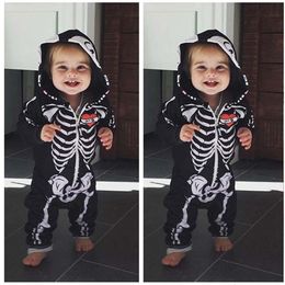 Speciale gelegenheden Umorden baby skelet kostuum romper outfit hoodie jumpsuit baby peuter purim Halloween fancy jurk 230815