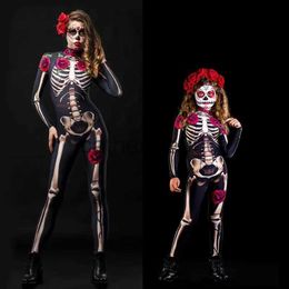 Speciale gelegenheden Dames Meisjes Cosplay Skeleton Rose Sexy bodysuit Ghost Jumpsuit Romper Party Carnaval Eng kostuum Halloween Bijpassende outfits x1004