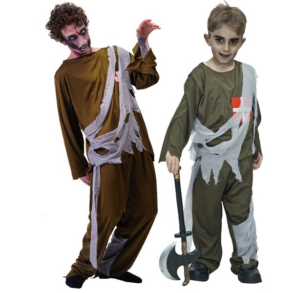 Occasions spéciales Zombie Costume pour adultes enfants hommes Cosplay Halloween garçons jeu de rôle vêtements famille habiller Costumes de fête 230901