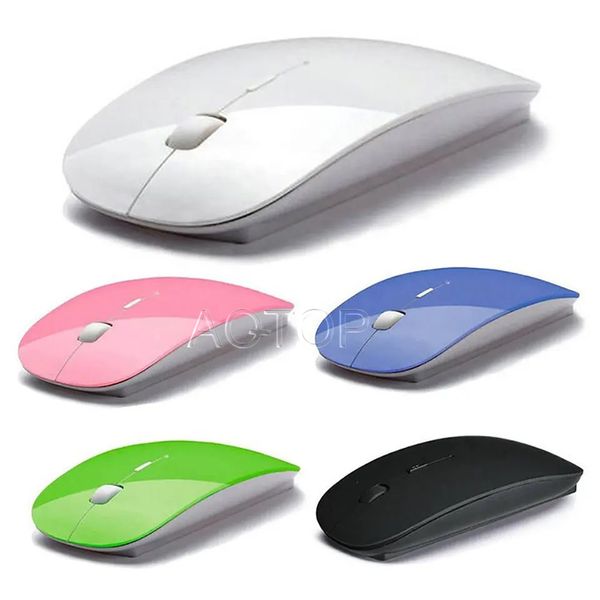 Offre spéciale 2.4 GHz souris sans fil optique sans fil USB défilement souris couleur bonbon ultra mince pour PC ordinateur portable souris sans fil souris de haute qualité