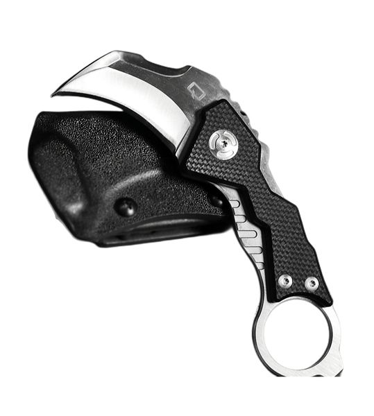 Offre spéciale couteau Karambit A1893 D2 lame satinée, manche G10 complet, Camping en plein air randonnée EDC couteaux de poche avec Kydex