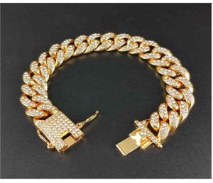 Offre spéciale Bracelet Bijoux de 12 mm d'épaisseur Diamond Hiphop Hip Hop Trendsetter Cuba Chain Fashion Gift270M8207302