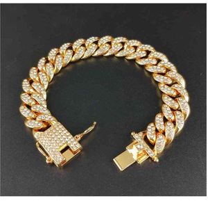 Speciale aanbieding armband sieraden 12 mm dikke diamant diamant hiphop hiphop trendsetter cuba ketting mode cadeau270M5743201