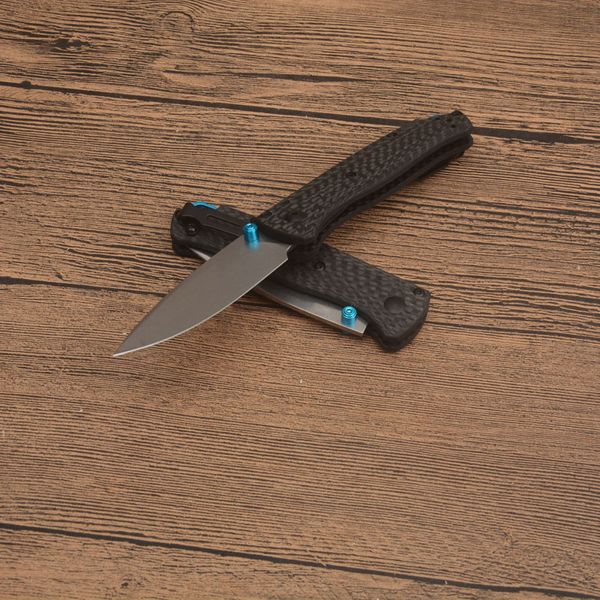 Offre spéciale Classic BM 535-3 Pocket pliing couteau pliant S30V Point de goutte de pierre Blade CNC Fibre de carbone Poignée en plein air EDC Folder Gift Couteaux avec boîte de détail