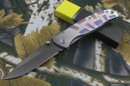 Offre spéciale DA34 couteau pliant de poche 440C 58HRC lame en titane camping en plein air randonnée couteaux EDC avec boîte en papier d'origine
