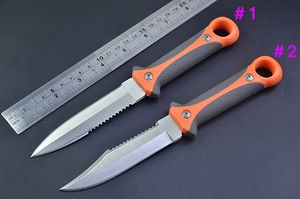 Speciale aanbieding Duikmes 440c 58HRC Satin Blade ABS Handvat Outdoor Camping Wandelen Survival Rechte Messen met K schede