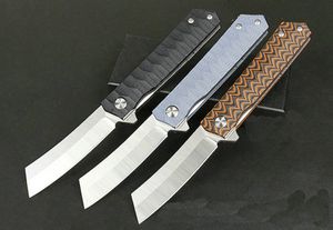 Speciale aanbieding Flipper vouwmes 8Cr14mov Satijn Tanto Blade G10 + Roestvrijstalen Handvat Kogellager Snelgaande EDC Pocket Messen HH01