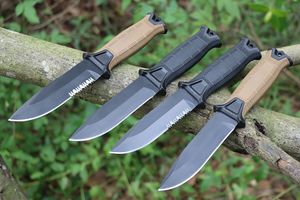 Speciale aanbieding G1600 Survival recht mes 12C27 Zwart titanium coating Mes met volledige tang FRN-handvat Outdoor tactische vaste messen met Kydex