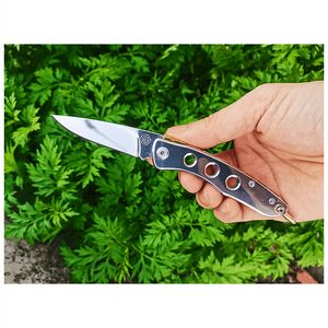 Speciale aanbieding H2372 Vouwmesmes 420c Satijnen mes Drie gaten Roestvrij stalen handvat Outdoor EDC Pocket Folder Knives