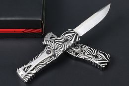 Speciaal aanbieding High-end M7688 Auto Tactical Knife D2 Satin Blade CNC 6061-T6 Hendel EDC Pocket Gift Knives met Nylon Bag