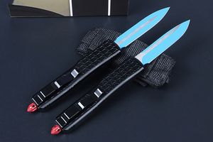 Speciaal aanbieding High-end M7692 Auto Tactical Knife D2 Titanium Coating Blade CNC 6061-T6 Hendel EDC Pocket Gift Knives met nylon tas