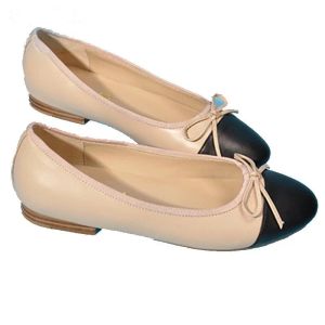 Vente Flash Ballerines plates en cuir véritable souple pour femmes, chaussures de haute qualité, décoration avec nœud papillon, originales, décontractées, taille 34 à 42