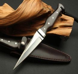 Speciale aanbieding van hoge kwaliteit zwaardvis vaste mesmes AUS10A 60HRC SATIN BLAD VOLLEDIGE TANG HANDGANG ONDERVOER SURVIVAL RESSCUE KNIVES5105634