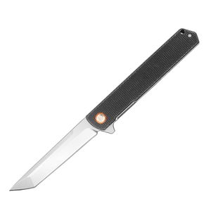 Speciale aanbieding M3051 Flipper zakmes D2 Stone Wash Tanto Point Blade CNC Micarta met staalplaathandgreep Kogellagerring Outdoor EDC-zakmessen