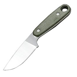 Speciale aanbieding M6698 Survival Rechte jachtmes 14C28N Satin Drop Point Blade CNC Volledige Tang Vlaxhandgreep Outdoor Fixed Blade Tactische messen met Kydex