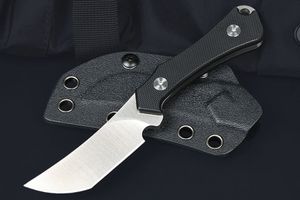 Oferta especial M7697 Cuchillo recto de supervivencia D2 Hoja satinada Acabado CNC Mango completo Tang G10 Acampar al aire libre Senderismo Cuchillos de caza de hoja fija con Kydex