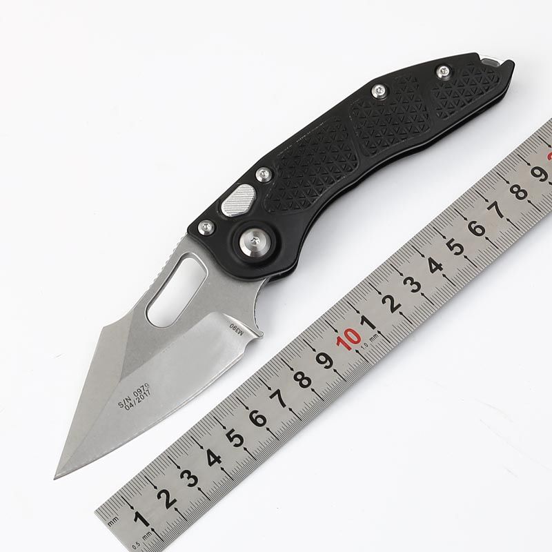 Offre spéciale MT Stitch Couteau de pliage tactique automatique D2 Pierre Blade de lavage en pierre T6061 Poignée en aluminium Poignée en plein air Couteaux de poche EDC EDC