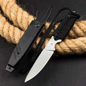 Speciale aanbieding Outdoor Survival Rechte Mes 440C Satijnen Mes Volledige Tang Paracord Handvat Vaste Messen met ABS Schede