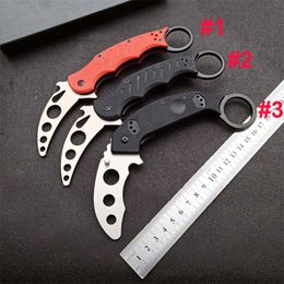 Couteau à griffes d'entraînement 420C, lames en satin, manche G10, entraîneur Karambit EDC, outils de Sport de plein air, couteaux cadeaux, offre spéciale