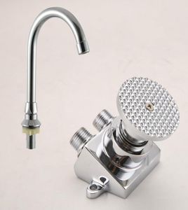 Speciaal aanbod Promotie Chrome Brass Torneira kraan Hongjing Type Medische pedaal Tap Schakelaar voetbassin Leading Laboratory2828282