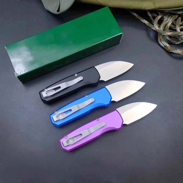 Oferta especial Runt 5 Cuchillo táctico automático S35vn Hoja satinada Mango de aluminio para aviación Camping al aire libre Senderismo EDC Navajas de bolsillo con caja al por menor