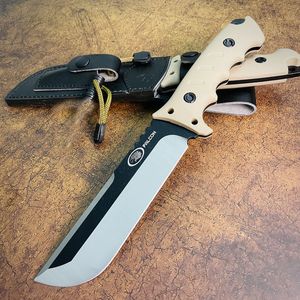 Oferta especial S7206 Cuchillo recto de supervivencia al aire libre DC53 Hoja de punta recta satinada Mango completo de micarta Cuchillos de hoja fija con Kydex