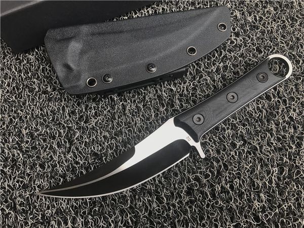 Offre spéciale SBK couteau à lame fixe D2 lame de finition en titane CNC noir G10 poignée Karambit couteaux à griffes machette équipement tactique extérieur