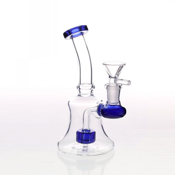 Oferta especial Bongs de vidrio de seis colores con tazón, neumático, percolato, tipo doblado, pipa para fumar, imagen 100% real, buena calidad, plataformas petrolíferas, cachimbas