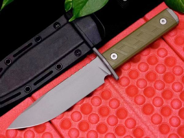 Oferta especial Cuchillo recto de supervivencia CPM-3V Recubrimiento Cerakote Hoja de punto de caída Mango completo Tang G10 Cuchillos de hoja fija con Kydex