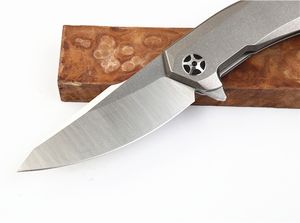 Promotie TC4 titanium legering kogellager flipper vouwmes D2 satijnen afwerking mes EDC zakmessen overleving tactische uitrusting