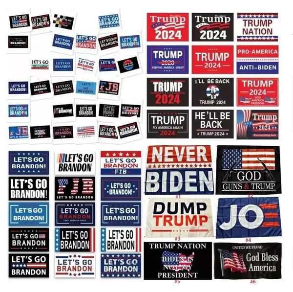 Banner Flags 2024 Let's Go Brandon Trump Biden Election Flag Double-Side Presidential Flag 150x90cm DHL Expédition