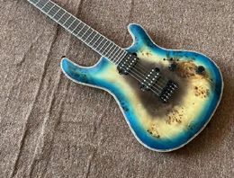 Guitare électrique de forme spéciale avec un micro, touche en palissandre, couleur argentée, 6 cordes