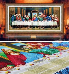 Peinture de diamant de forme spéciale Last Supper Cross Stitch Kits de broderie 5d Stickers muraux 3D Jesus Religion4116946