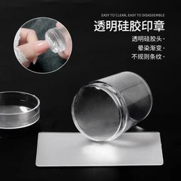 Ensemble d'étanchéité transparent spécial pour les salons de manucure, grand couvercle de ruban de silicone à grande extrémité, grattoir de joint, outil de transfert d'huile d'impression à ongles