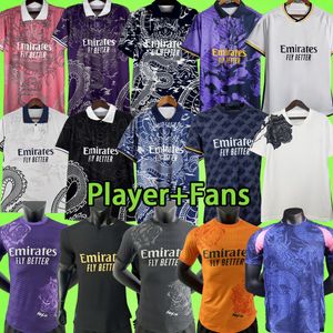 Version spéciale 24/25 Jerseys de football Y3 2024 2025 Football Shirt Madrids Bellingham Vini Jr Camavinga Zidane Real Chinese Dragon Training Uniforme Fan Player Player Version