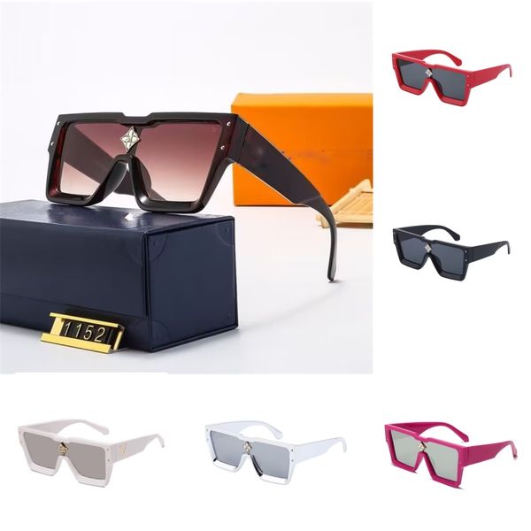 Lunettes de soleil spéciales pour femmes Lunettes de cyclone Voyage Plage Nuances de protection solaire Lettre Cadre de jambe Occhiali Da Sole Homme Designer Sunglass Multicolore en option HG102