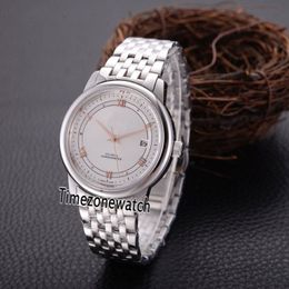 Especialidad Drive 424 13 40 20 02 003 Case de acero Dial plateado Reloj Automatic Mens Watch Spapphire Glass Watches TimeZoneWATC292M