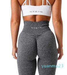 Gespikkelde naadloze scrunch-legging Dames zachte trainingslegging Fitnessoutfits Yogabroek Gymkleding