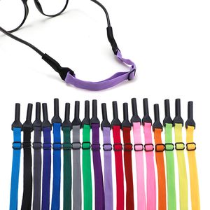 Bande élastique réglable pour lunettes de sport pour enfants et adultes avec tube de manchon en silicone, 18 couleurs disponibles