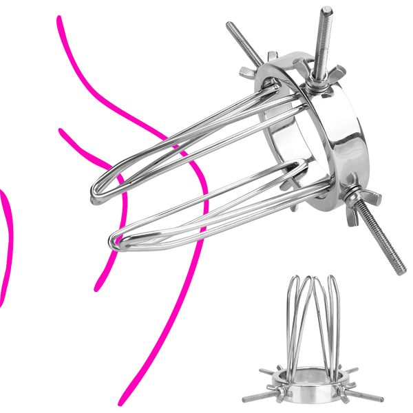 Dispositivo de Castidad de espéculo, esparcidor Anal extremo de Metal, dilatador Anal enorme, tapón Anal, juguetes sexys para mujeres y hombres, expansor de culo