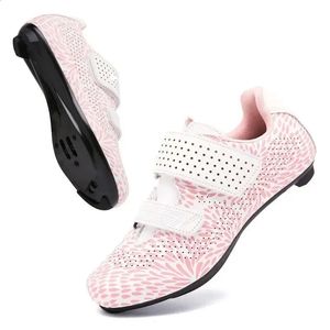 Vitesse cyclisme Sneaker femmes sport chaussures de cyclisme sur route chaussures de vélo plat ultra-léger crampons autobloquants chaussures Route bottes d'équitation 240312